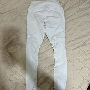 ALO Yoga White High Wasted Goddess Leggings